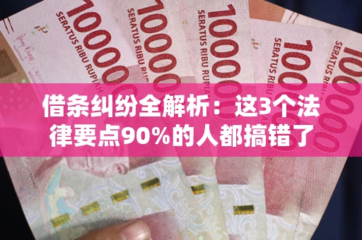 北京借条纠纷全解析：这3个法律要点90%的人都搞错了